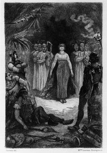 Ilustracja autorstwa V.A. Poirson (1890) za powieść Salammbo” Gustave