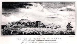 Widok na port Cayenne, Gujana autorstwa V. (after) Philippe