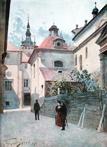 Jirska Ulice, Praga, ilustracja ze „Stara Praha (Stara Praga)”, ok. 1900 (lito)
