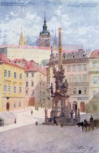 Kolumna morowa św. Trójcy, Malostranske Namesti, Mala Strana, Praga