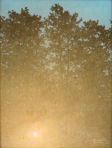 Zachód słońca. Fontainebleau, 1900.