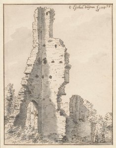Ruiny kościoła Eik en Duinen niedaleko Hagi autorstwa Valentijn Klotz (attributed to)