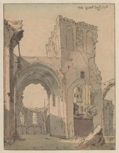 Ruiny Grote Kerk w Grave autorstwa Valentijn Klotz (attributed to)