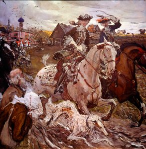 Księżniczka Elżbieta Pietrowna (1709-1762) (przyszła Elisabeth Iere z Rosji) i Piotr II (1715-1730) polowanie Obraz Walentego Aleksandrowicza Sierowa (1865-1911) autorstwa Valentin Aleksandrovich Serov