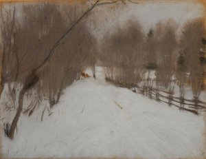 Zimowa droga do Domotkanowa, 1904 autorstwa Valentin Aleksandrovich Serov
