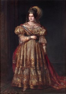 Marie Christine Ferdinande de Bourbon, Princess Royal of the Two Sycilies - Marie-Christine de Bourbon-Siciles (1806-1878) - Portret Marii Christiny z Dwóch Sycylii (1806-1878) autorstwa Carderera y Solano, Valentin (1796-1880) . Olej na płótnie, rozmiar:  autorstwa Valentin Carderera y Solano