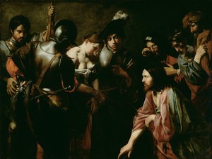 Chrystus i cudzołożnica autorstwa Valentin de Boulogne