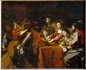 Un concert - koncert ... autorstwa Valentin de Boulogne