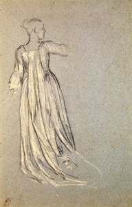 Studium do „A Bientot”, ok. 1875 (kreda na papierze) autorstwa Valentine Cameron Prinsep