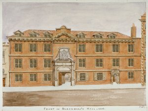 Widok z przodu Blackwell Hall, City of London, 1806