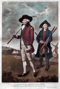 Golfista i jego caddie, c1770-c1810.