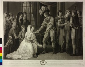 Królowa Anglii Elżbieta Grey i Eduard IV autorstwa Valentine Green