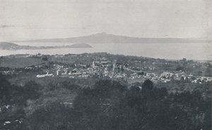 Port w Auckland, 1924 autorstwa Valentine and Sons Ltd