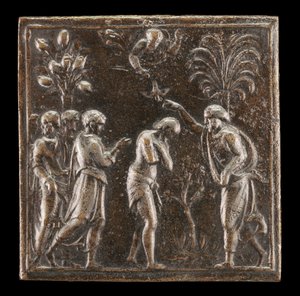 Chrzest w Jordanie, 1537 lub później. autorstwa Valerio Belli