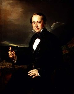 Portret Aleksandra Aleksandrowicza Sapożnikowa (1827-87) 1852 (olej na płótnie) autorstwa Vasili Andreevich Tropinin