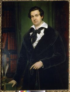 Portret aktora Wasilija Andriejewicza Karatygina (1802-1853) par Tropinin, Wasilija Andriejewicza (1776-1857) autorstwa Vasili Andreevich Tropinin