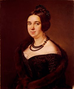 Portret hrabiny Aleksandry Aleksiejewny Oboleńskiej, z domu Mazurina 1817-1885, 1845