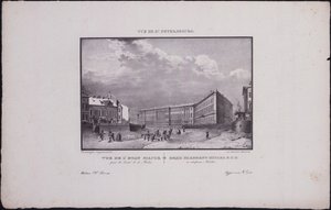 Widoki Sankt Petersburga. Budynek Sztabu Generalnego na nabrzeżu rzeki Mojki, 1833 autorstwa Vasili Semenovich Sadovnikov