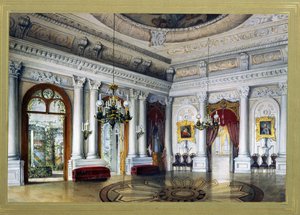 Widok Sali Antonia Wigi w Pałacu Jusupowa (Jusupowa, Jusupowa) w Petersburgu, zwanego też Pałacem Moika (Sala Antonia Wigi w Pałacu Jusupowa w Petersburgu). Grafika Wasilija Siemionowicza Sadownikowa (1800-1879). aq autorstwa Vasili Semenovich Sadovnikov