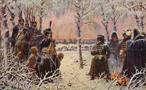 Schwytany z bronią - Zastrzel ich (kolorowa litografia) autorstwa Vasili Vasilievich Vereshchagin