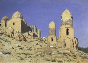 Nekropolia Shah-i-Zinda Żyjący król w Samarkandzie, 1869-1870 autorstwa Vasili Vasilievich Vereshchagin