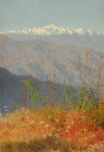 Zachód słońca w Himalajach autorstwa Vasili Vasilievich Vereshchagin