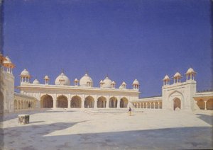 Meczet Perłowy Moti Masjid w Czerwonym Forcie Agra, 1874-1876