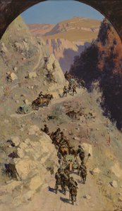 Artyleria w górach Kaukazu, 1883 autorstwa Vasilij Dmitrievich Polenov