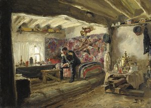 Dowództwo pułków ruszczuckich cara Ruszczuka Aleksandra Aleksandrowicza w Brzestowcu, autorstwa Vasilij Dmitrievich Polenov