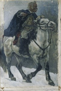 Aleksander Suworow na koniu, 1897-1898 autorstwa Vasilij Ivanovic Surikov