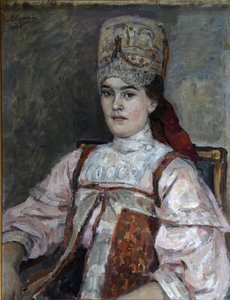 Portret Natalii Fiodorovny Matveeva, 1908 autorstwa Vasilij Ivanovic Surikov