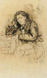 Portret kompozytora Antona Rubinsteina 1829-1894, 1893. autorstwa Vasilij Ivanovic Surikov