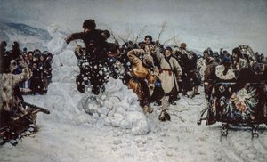 Burza śnieżna na twierdzy autorstwa Vasilij Ivanovic Surikov