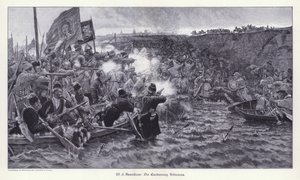 Podbój Syberii – Jermak Timofiejewicz (rycina) autorstwa Vasilij Ivanovic Surikov