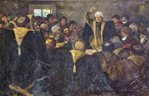 Grigorij Konstantinowicz Ordjonikidze (1886-1937) - Sergo Ordzhonikidze na Północnym Kaukazie par Krotkov, Wasilij Anfimowicz (1880-1939). Olej na płótnie, format : 100x150 autorstwa Vasily Anfimovich Krotkov