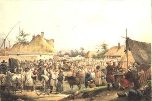 Jarmark Wiejski na Ukrainie autorstwa Vasily Ivanovich Sternberg