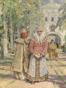 Za Bramą Klasztorną, 1916 autorstwa Vasily Ivanovich Navozov