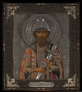 Św. Wsiewołod Mścisławicz, książę pskowski autorstwa Vasily Pavlovich Guryanov