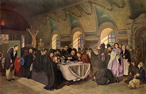„Poczęstunek w klasztorze”, 1865-1875, 1939.