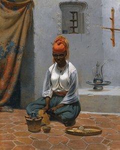 Parzenie herbaty w Algierze, 1840.