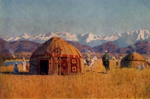 Kirgiz yourta nad rzeką Chu, 1869-1870, 1965.