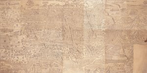 Mapa Kairu, widok z lotu ptaka, 1549 autorstwa Venetian School