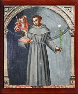 Św. Antoni Padewski i Jezus (Malarstwo) autorstwa Venetian School
