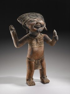 Wizerunek „Laughing Boy”, 600-900 AD (ceramika ze śladami farby)