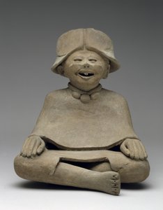 Siedząca kobieta, 300-600 ne (ceramiczne ze śladami pigmentu polichromowanego)