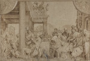 Chrystus w Domu Szymona, koniec XVII-początek XVIII wieku autorstwa Veronese