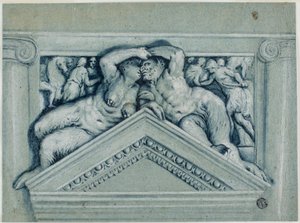Overdoor z Satyrem i Satyress autorstwa Veronese