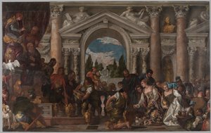 Królowa Saby ofiarowuje Salomonowi prezenty, 1582-83