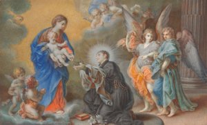 Madonna z Dzieciątkiem ukazują się św. Ludwikowi Gonzaga autorstwa Veronica Stern