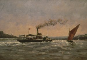 Past on the Medway (z odrestaurowanym parowcem, zamek Kingswear)